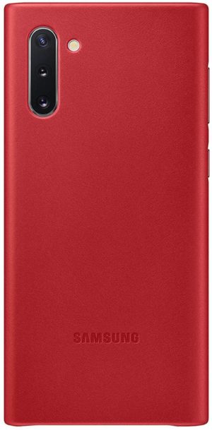 Official Samsung Leather Cover - Δερμάτινη Θήκη Samsung Galaxy Note 10 - Red (EF-VN970LREGWW) 13013886
