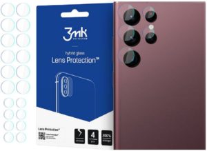 3MK Hybrid Glass Camera Protector - Αντιχαρακτικό Υβριδικό Προστατευτικό Γυαλί για Φακό Κάμερας Samsung Galaxy S22 Ultra 5G - 4 Τεμάχια (5903108456142) 99547