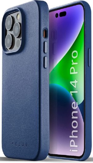 MUJJO Full Leather Case - Δερμάτινη Θήκη MagSafe - Apple iPhone 14 Pro - Blue (MUJJO-CL-027-BL) MUJJO-CL-027-BL