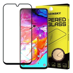 Tempered Glass Samsung galaxy A70 Wozinsky Full Coveraged with Soft Frame-Black MPS14161