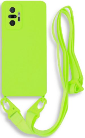 Bodycell Θήκη Σιλικόνης με Λουράκι Λαιμού - Xiaomi Redmi Note 10 Pro - Light Green (5206015002328) BL-00141
