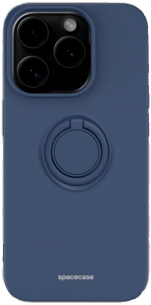Spacecase Silicone Ring - Θήκη Σιλικόνης με Μεταλλικό Μαγνητικό Ring Holder - Apple iPhone 15 Pro - Blue (5905719103859) 119214