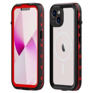 Θήκη αδιάβροχη iPhone 14 Waterproof Covering Clear Back case Redpepper-Black/Red MPS15827