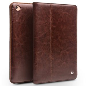 Θήκη for iPad Mini 4/5 genuine Leather QIALINO Folding Stand and Auto Sleep Wake up Smart Features -Brown MPS14648