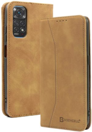 Bodycell Θήκη - Πορτοφόλι Xiaomi Redmi Note 11 / 11S - Brown (5206015005107) 04-00978