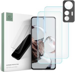 Tech-Protect Supreme Set - Σετ Tempered Glass 2 x Αντιχαρακτικά Προστατευτικά Οθόνης και 1 x Κάμερας - Xiaomi 12T - Clear (9490713929940) 110916
