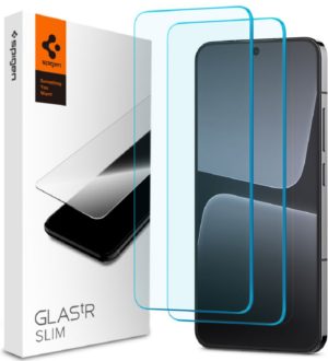 Spigen GLAS.tR Slim Premium Tempered Glass - Αντιχαρακτικό Γυαλί Οθόνης Xiaomi 13 - Clear - 2 Τεμάχια (AGL06037) AGL06037