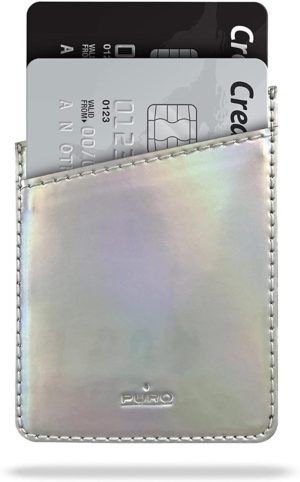 Puro Universal Eco-Leather Wallet - Πορτοφόλι Shiny Holo Pocket - Silver (POCKET01-IRI) POCKET01-IRI