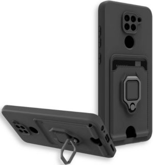 Bodycell Multifunction - Ανθεκτική Θήκη Xiaomi Redmi Note 9 με Λουράκι Λαιμού / Κάλυμμα Κάμερας / Ring Holder / Υποδοχή Κάρτας - Black (5206015013331) BM-00169