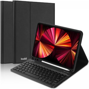 Buddi Zuna Keyboard Case - Θήκη με Υποδοχή για Apple Pencil και Πληκτρολόγιο Bluetooth - Apple iPad Air 5 2022 / 4 2020 10.9 - Black (8719246386558) 115354