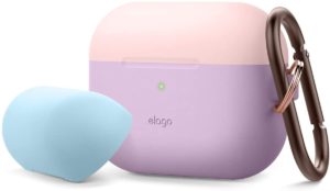 Elago AirPods Pro DUO Hang Case - Θήκη Με Διπλό Καπάκι AirPods Pro 1st Gen - Lavanda / Pastel Pink - Blue (EAPPDH-LV-LPKPBL) EAPPDH-LV-LPKPBL