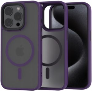 Spacecase Hybrid MagSafe - Σκληρή Ημιδιάφανη Θήκη MagSafe - Apple iPhone 15 Pro - Purple (5905719103224) 119436