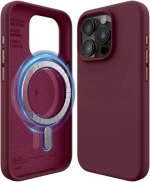 Elago Magnetic Silicone Case - Premium MagSafe Θήκη Σιλικόνης - Apple iPhone 15 Pro - Burgundy (ES15MSSC61PRO-BGD) ES15MSSC61PRO-BGD