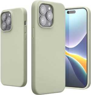 KWmobile Soft Flexible Rubber Cover - Θήκη Σιλικόνης Apple iPhone 14 Pro Max - Gray Green (59074.172) 59074.172