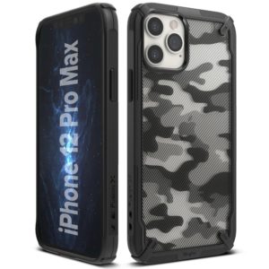 Θήκη iPhone 12 Pro Max Ringke Fusion X Design durable PC Case with TPU Bumper (XDAP0017)-Camo Black MPS14978