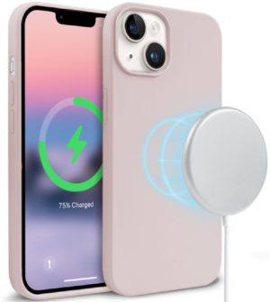 Crong Color Magnetic Θήκη MagSafe Premium Σιλικόνης Apple iPhone 14 - Pink Sand (CRG-COLRM-IP1461-PNK) CRG-COLRM-IP1461-PNK