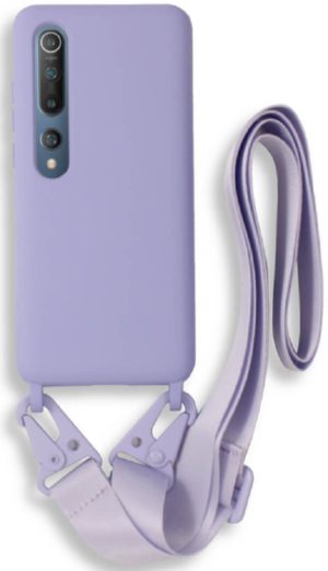 Bodycell Θήκη Σιλικόνης με Λουράκι Λαιμού - Xiaomi Mi 10 / Mi 10 Pro - Violet (5206015001963) BL-00132