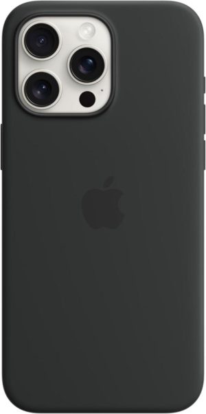 Official Apple Θήκη Σιλικόνης με MagSafe Apple iPhone 15 Pro Max - Black (MT1M3ZM/A) 13022093