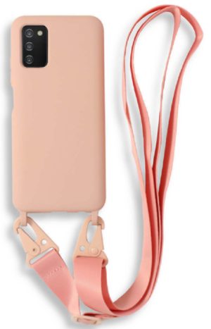 Bodycell Θήκη Σιλικόνης με Λουράκι Λαιμού - Samsung Galaxy A03s - Pink (5206015000522) BL-00039