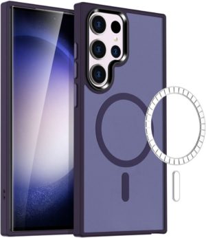 HappyCase Ημιδιάφανη Σκληρή Θήκη MagSafe - Samsung Galaxy S23 Ultra - Matte Purple (8719246412790) 116314