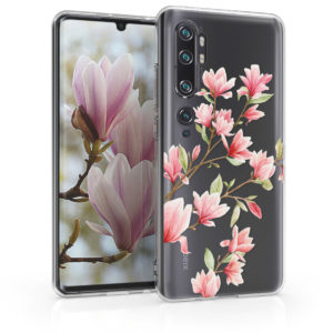 KW Θήκη Σιλικόνης Xiaomi Mi Note 10 / Note 10 Pro - Magnolias - Light Pink / White / Transparent (50954.02) 50954.02