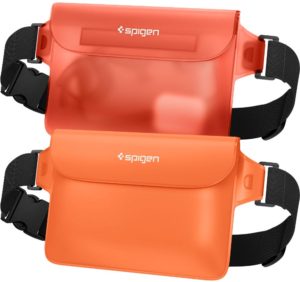 Spigen A620 Aqua Shield Waterproof Pouch Bag - Universal Αδιάβροχη Τσάντα Μέσης - IPX8 - 20 x 12 cm - Sunset / Orange - 2 Τεμάχια (AMP06021) AMP06021