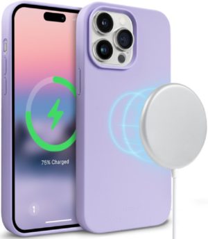 Crong Color Magnetic Θήκη MagSafe Premium Σιλικόνης Apple iPhone 14 Pro - Purple (CRG-COLRM-IP1461P-PRP) CRG-COLRM-IP1461P-PRP