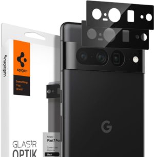 Spigen GLAS.tR EZ Fit OPTIK Lens Protector - Αντιχαρακτικό Προστατευτικό Γυαλί για Φακό Κάμερας Google Pixel 7 Pro - 2 Τεμάχια - Black (AGL05470) AGL05470