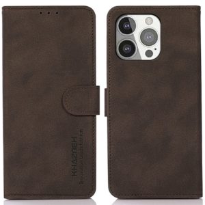 Θήκη iPhone 13 Pro 6.1 KHAZNEH Smooth Leather Wallet-brown MPS15293