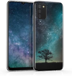 KWmobile Θήκη Σιλικόνης IMD Design - Samsung Galaxy A02s - Cosmic Nature / Blue / Grey / Black (56029.01) 56029.01