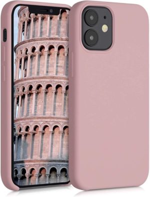 KWmobile Θήκη Σιλικόνης Apple iPhone 12 mini - Soft Flexible Rubber Cover - Rose Tan (52640.193) 52640.193