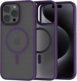 Spacecase Hybrid MagSafe - Σκληρή Ημιδιάφανη Θήκη MagSafe - Apple iPhone 15 Pro Max - Purple (5905719103262) 119423