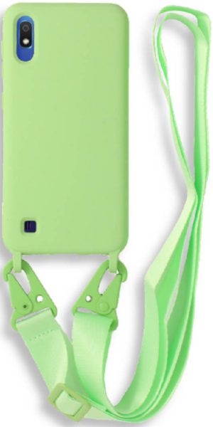 Bodycell Θήκη Σιλικόνης με Λουράκι Λαιμού - Samsung Galaxy A10 - Green (5206015000621) BL-00042