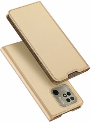 Duxducis SkinPro Θήκη Πορτοφόλι Xiaomi Redmi 10C - Gold (6934913039458) 111023