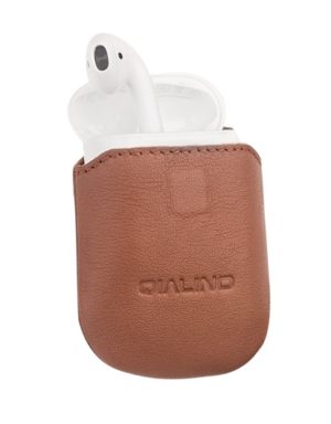 Napa Leather case QIALINO for Airpods- Brown MPS15403