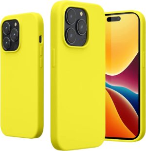 KWmobile Soft Flexible Rubber Cover - Θήκη Σιλικόνης Apple iPhone 14 Pro - Lemon Yellow (59073.149) 59073.149
