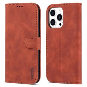 Θήκη iphone 14 Pro Max AZNS Wallet PU Leather Stand-Brown MPS15675