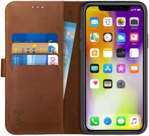 Rosso Deluxe Δερμάτινη Θήκη Πορτοφόλι Apple iPhone XS Max - Brown (8719246158377) 93468