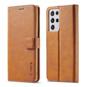 Θήκη Samsung Galaxy S21 Ultra 5G LC.IMEEKE Wallet Leather Stand-brown MPS15052