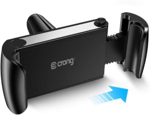 Crong Universal Smart Car Holder - Βάση Κινητών 4.0 6.5 για Αεραγωγούς Αυτοκινήτου - Black (CRG-CH2-BLK) CRG-CH2-BLK