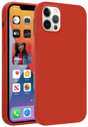 Crong Color Θήκη Premium Σιλικόνης Apple iPhone 12 / 12 Pro - Red (CRG-COLR-IP1261-RED) CRG-COLR-IP1261-RED