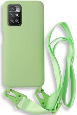 Bodycell Θήκη Σιλικόνης με Λουράκι Λαιμού - Xiaomi Redmi 10 / Redmi 10 2022 - Green (5206015002724) BL-00170