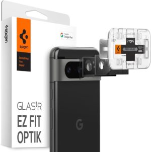 Spigen GLAS.tR EZ Fit OPTIK Lens Protector - Αντιχαρακτικό Προστατευτικό Γυαλί για Φακό Κάμερας Google Pixel 8 - 2 Τεμάχια - Black (AGL06352) AGL06352