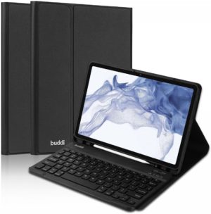 Buddi Zuna Keyboard Case - Θήκη με Υποδοχή για Γραφίδα και Πληκτρολόγιο Bluetooth - Samsung Galaxy Tab S8 / S7 11 - Black (8719246386633) 115345