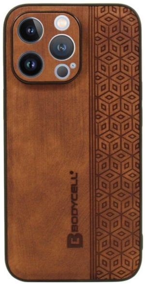 Bodycell Pattern Leather - Σκληρή Θήκη Apple iPhone 14 Pro - Brown (5206015068621) BY-00024