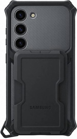 Official Samsung Rugged Gadget Case - Ανθεκτική Θήκη Samsung Galaxy S23 με Υποδοχή για Κάρτα & Kickstand - Titan (EF-RS911CBEGWW) 13020759