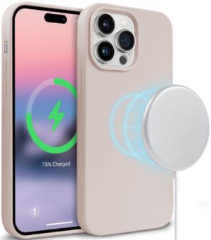Crong Color Magnetic Θήκη MagSafe Premium Σιλικόνης Apple iPhone 14 Pro Max - Pink Sand (CRG-COLRM-IP1467P-PNK) CRG-COLRM-IP1467P-PNK