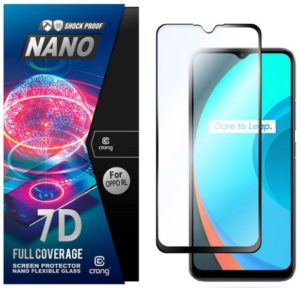 Crong 7D Nano Flexible Glass - Fullface Αντιχαρακτικό Υβριδικό Γυαλί Οθόνης Realme C11 - Black - 0.3mm (CRG-7DNANO-RLMC11) CRG-7DNANO-RLMC11