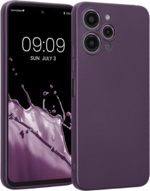 KWmobile Θήκη Σιλικόνης Xiaomi Redmi 12 με Πλαίσιο Κάμερας - Metallic Berry (61880.115) 61880.115