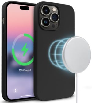 Crong Color Magnetic Θήκη MagSafe Premium Σιλικόνης Apple iPhone 14 Pro - Black (CRG-COLRM-IP1461P-BLK) CRG-COLRM-IP1461P-BLK